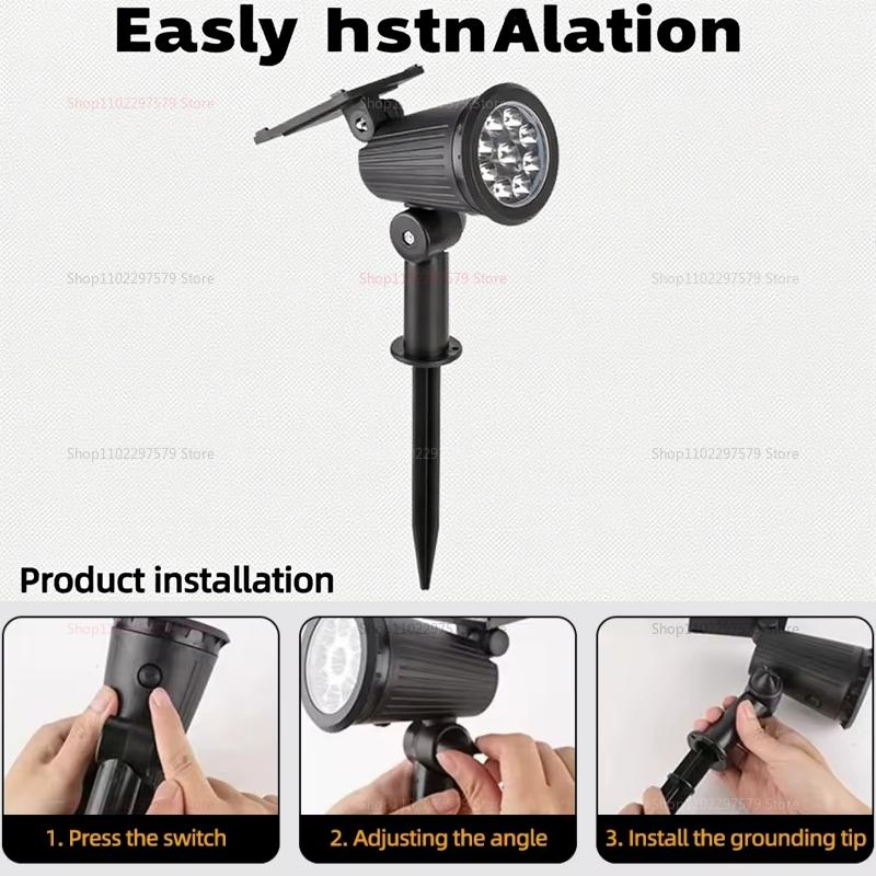 Solar Spotlights Outdoor Waterproof LED Wall Lights for Garden Patio Pathway Landscape Decor Change Landscape Lighting