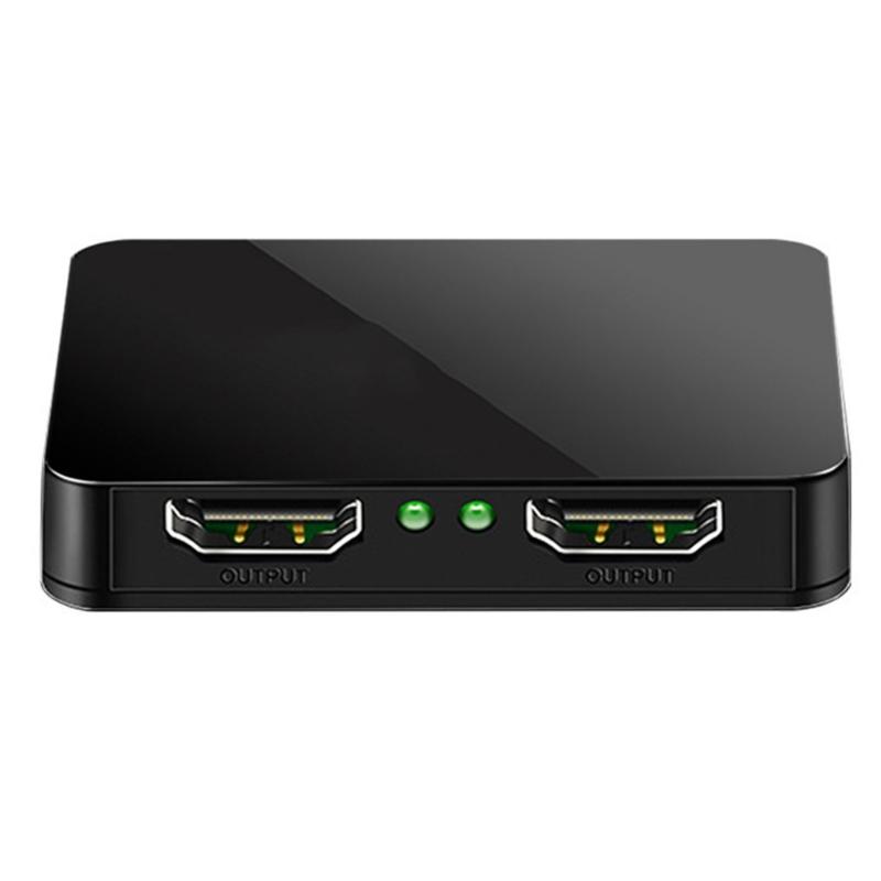 HDTV Splitter 4K 1 to 2 Output for Two Monitors Supports 4K Resolution and Sound Synchronization