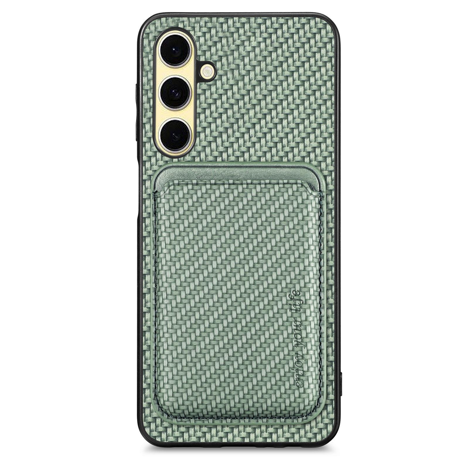 

For Samsung Galaxy A26 5G Case Magnetic Detachable Card Holder Phone Back Cover Green