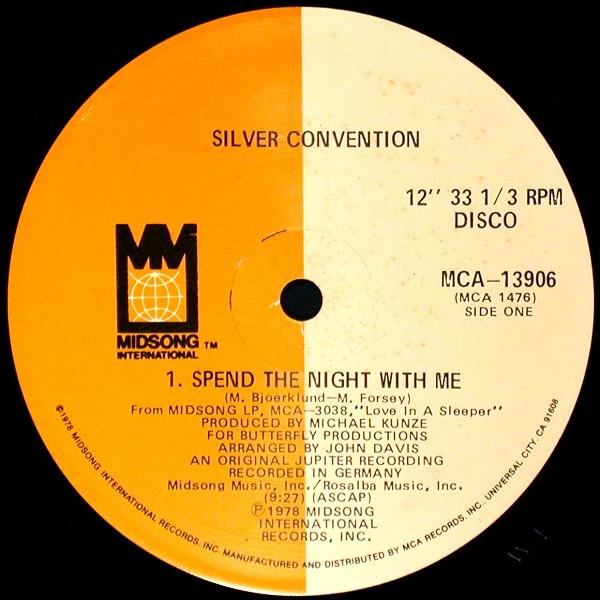 

12inch Record SILVER CONVENTION Spend The Night With Me Mission T MCA13906 MIDSONG INTERNA 1978 US SoulFunk Used