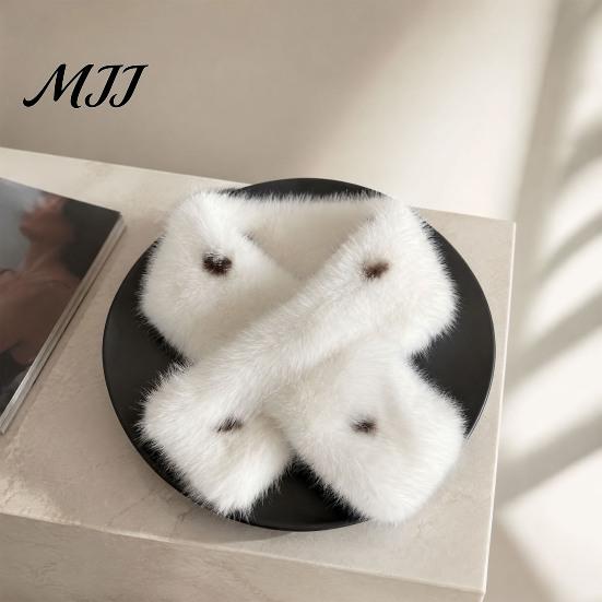 Soft Plush Winter Scarf Faux Fur Collar for Women, Neck Warmer Scarf, Fluffy Stylish Warm Coats Scarves, Thanksgiving Christmas Fashion Gifts Mothers