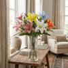 Plastic Artificial Flower Branch Real Touch Wedding Bouquets Silk Fake Bouquets  Home Decor