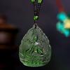 Green Necklace Long Sweater Chain Manjushri Pendant Amitabha Pendant Unisex Gift
