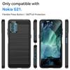 Für Nokia G21 Hülle Für Nokia G21 G11 G20 G10 X100 C21 Plus Silikon Anti-Klopf Carbon Fiber Rückseite Hülle Für Nokia G21 Hülle