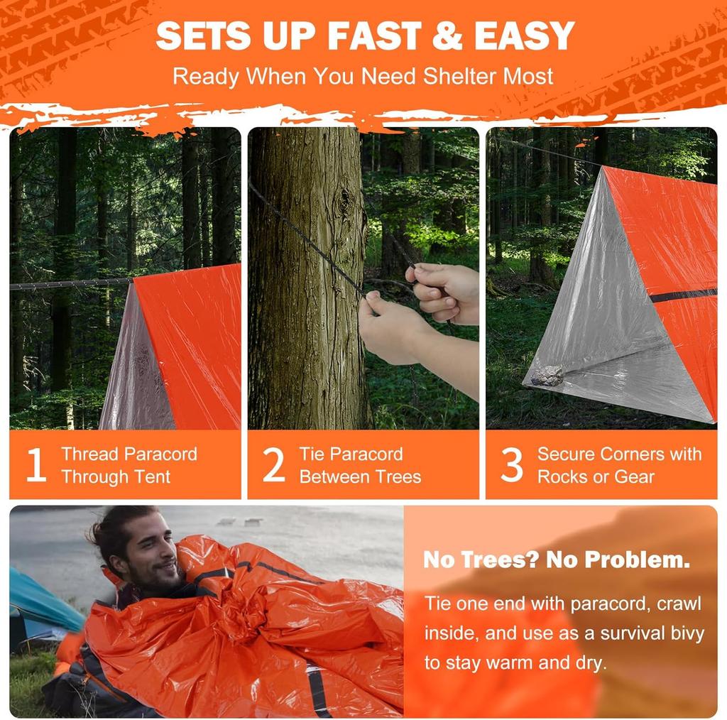 2 Person Emergency Waterproof Tent Casa De Travel Pergola for Camping Family Campaign Tourist Cool Gear Equipment Coat