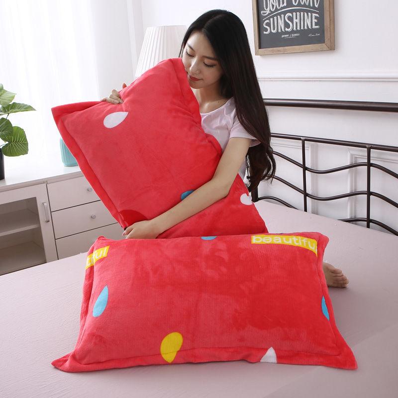 2 Stück/Set Winter Kissenbezüge Mod Kissenbezüge Flanell Bettwäsche Set Weich Warm für Zuhause Kissen Handtuchbezug Bettwäsche