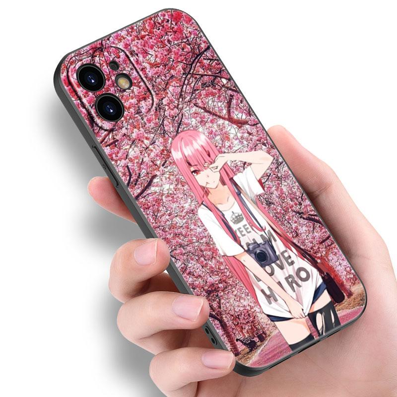 Zero Two Darling In the FranXX Anime Case For Apple iPhone 14 13 12 Mini 11 Pro Max 7 8 XR X XS 7 8 Plus SE 2020 2022 Cover