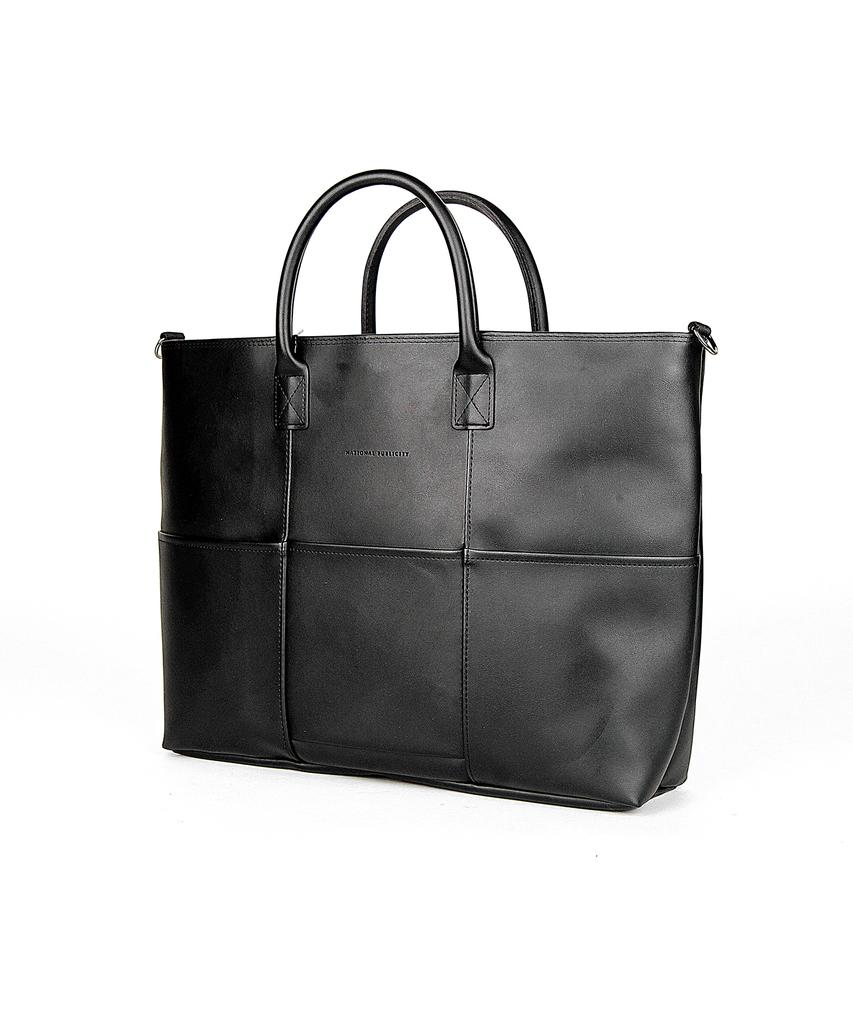 National Publicity Stockton Hq Leather Crossbody Tote Bag
