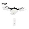 Foldable Blade Ceiling Fan 3/4/5 with Light & Remote Control, 2-in-1 Silent LED Drone Bedroom Blades, 3-Speed Dimmable E27 Socket for Kitchen