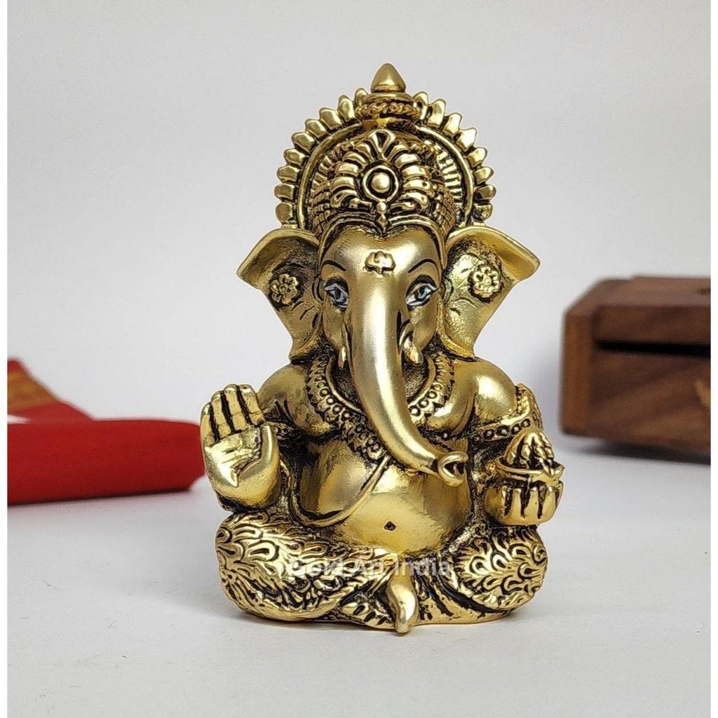 Ganesha Idol | Ganesh Statue for Home Decor | Ganesha Murti for Office Desk, & Ganpati Idol for Car Dashboard