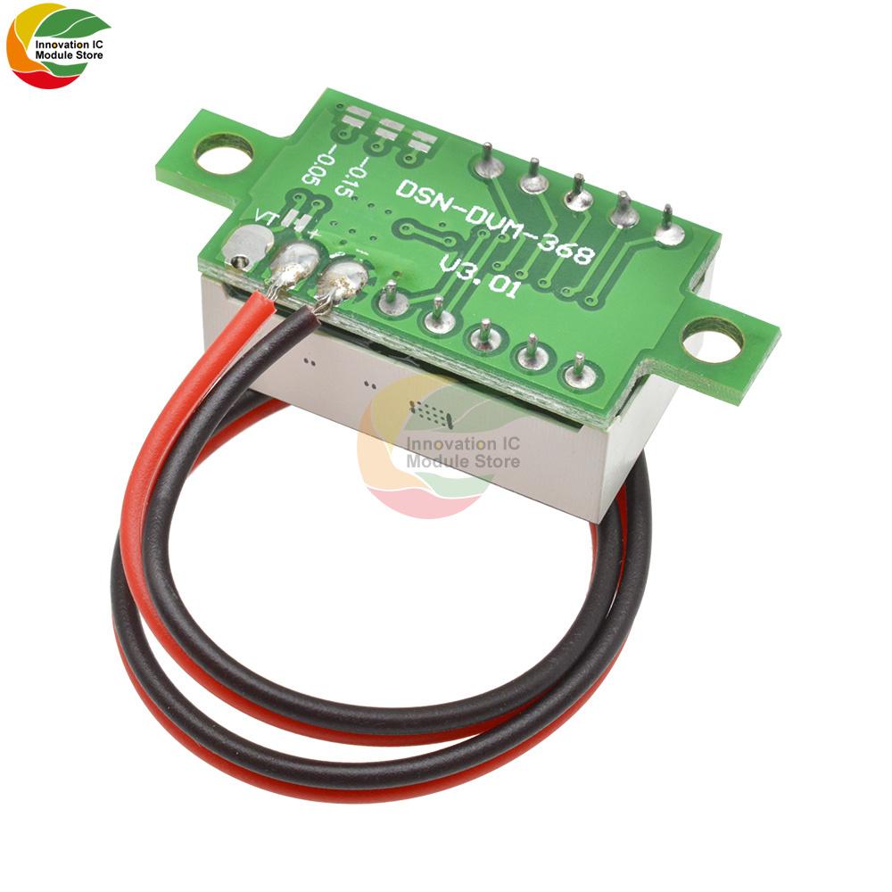 DC 12V 0.36 Inch 2 Wire Red Blue White Green Mini Digital LED Display Voltmeter Panel Voltage Meter 3-Digit Adjustment Voltmeter