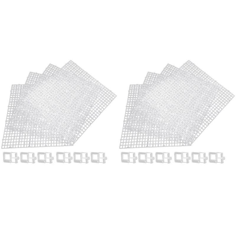 

8 Aquarium Lid Hood Fish Tank Top Cover Terrarium Lid Plastic Grid Panel Egg Crate Grate 6 Aquarium Cover Board Clip прозрачный белый