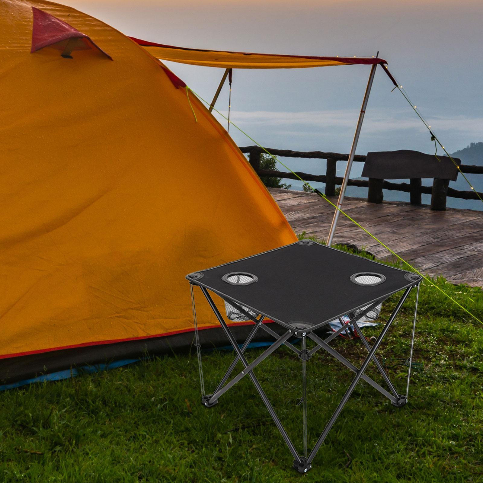 

Складной походный стол для пикника, легкое хранение, 19 x19 , складной походный обед для 1-2 человек синий