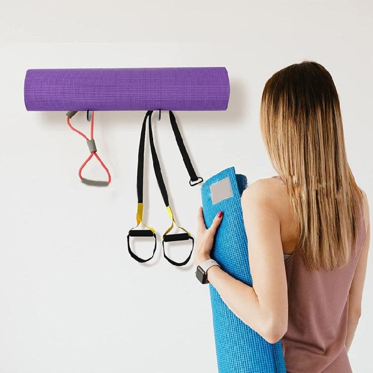 Portaoggetti da Parete per Tappetino Yoga Appendi Tappetino Esercizio Supporto per Tappetino Yoga Casa