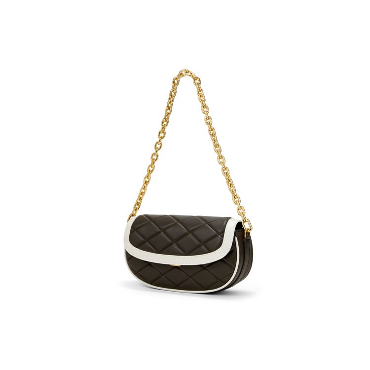 Charles & Keith Quilted Chain Wide Shoulder Strap PU Underarm Shoulder Bag Women shoulder bag White CK2-20271032
