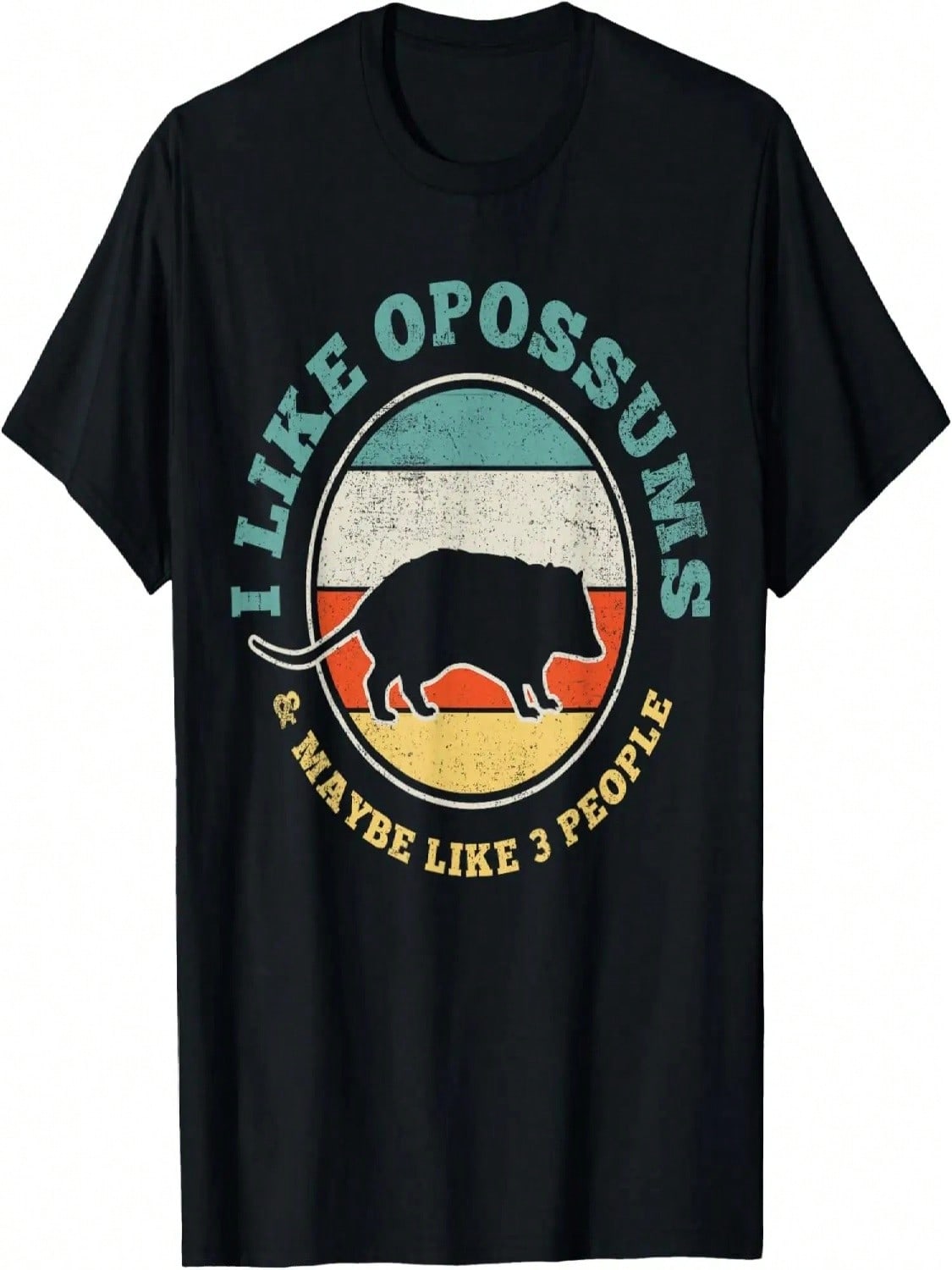 Opossum Possum Introvert Retro Vintage Gift T-Shirt S разноцветный