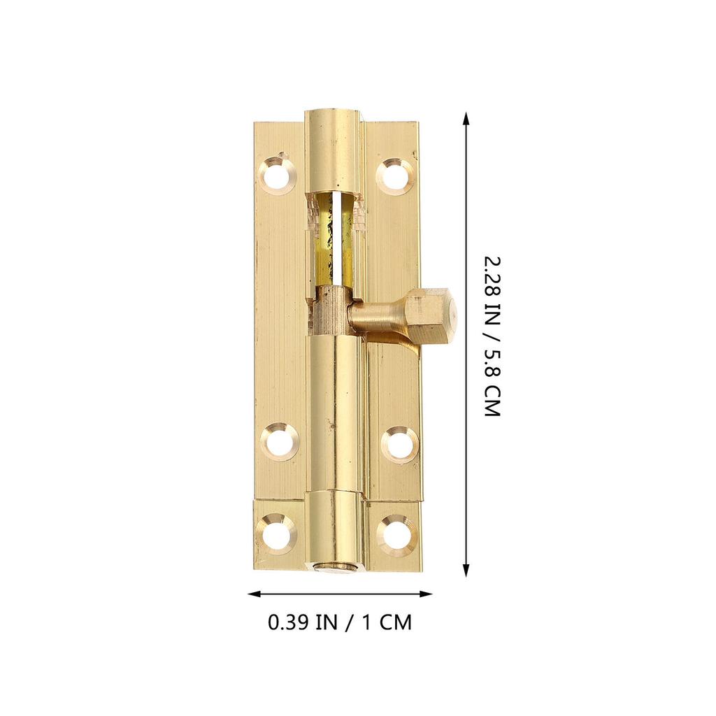 2Pcs Premium Copper Door Bolt Strong Rust Resistant Brass Door Latch Lock for Wooden Doors Windows Furniture Cabinets Easy