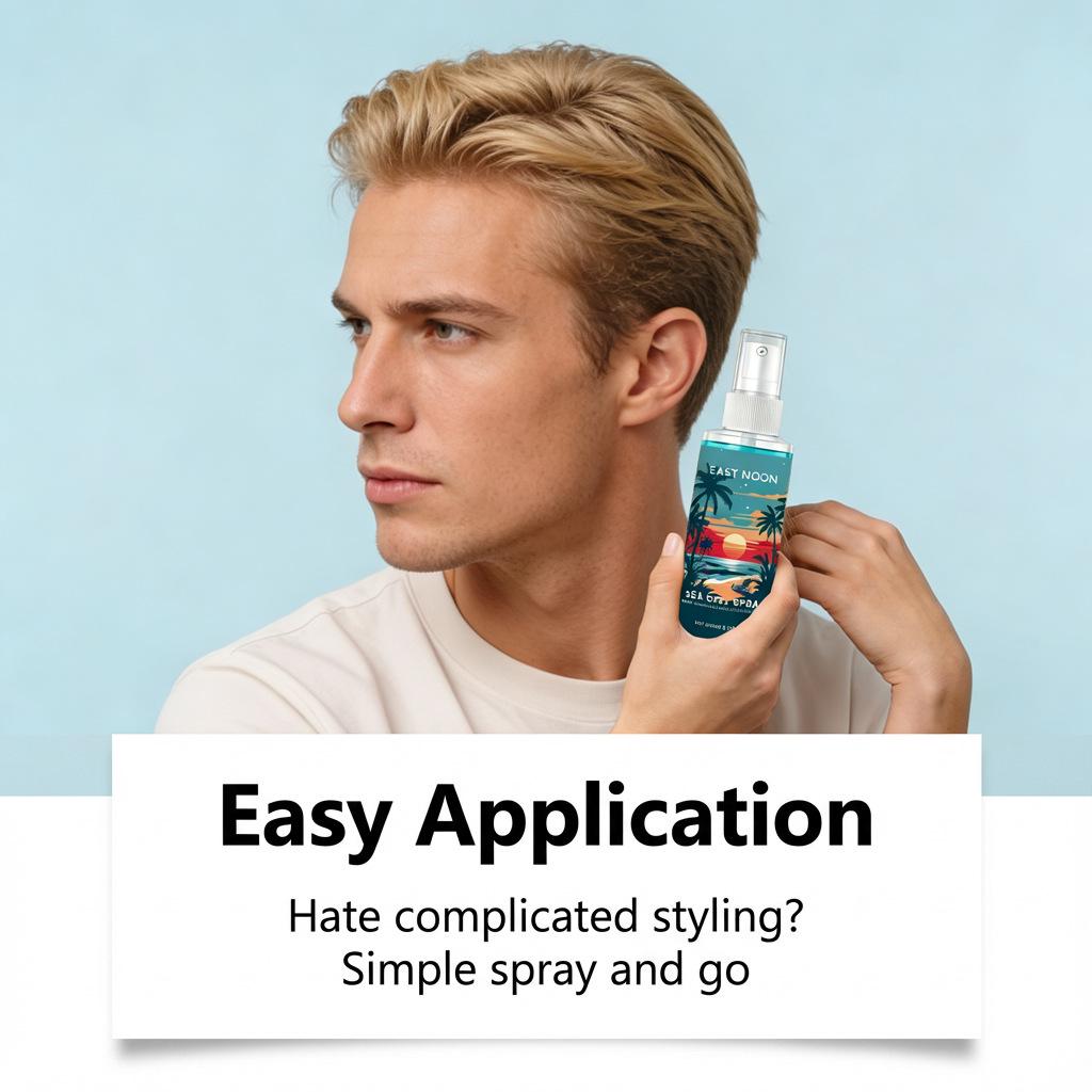 EAST MOON Sea Salt Styling Spray for Men's Hair - Texture, Volume & Refresh