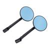 1 Pair Motorcycle Rearview Mirror 60mm Retractable Blue Retro Style Handlebar Reflective Mirrors for
