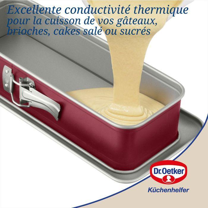 Moule à cake - dr oetker - back-liebe bicolor - acier inoxydable - antiadhésif - 30 x 12 cm