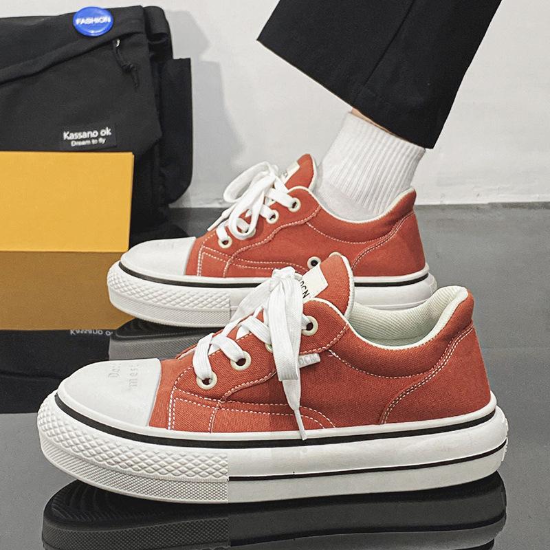 Canvas shoes 2025 summer new fashion trend versatile personality flat baseplate shoes youth school style casual shoes