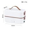 Stainless Steel Electric Lunch Box Corded Heating Compact Design Adjustable Temperature Control Office Food Jar Essential