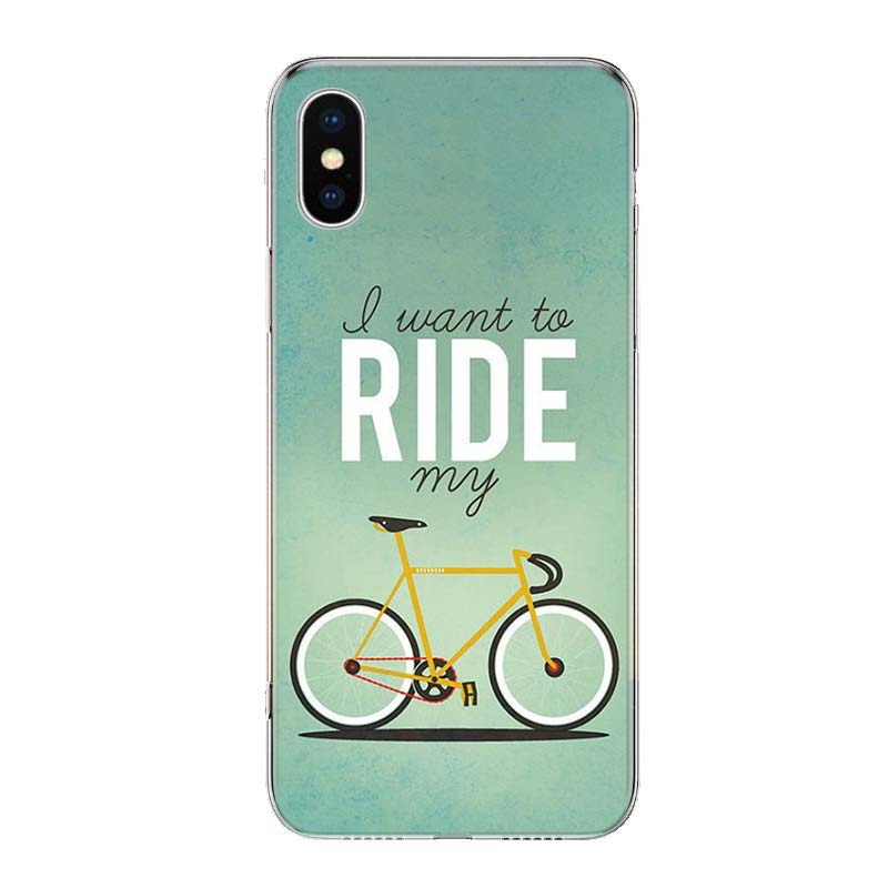 Bicycle Bike Sport Coqu For iPhone 17 Air 16 15 14 Plus 13 Mini 12 11 Pro Max Phone Case 16E 7 Print 8 SE Fundas Cover Soft Coqu