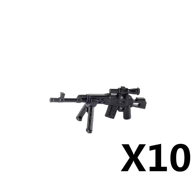 Vojáci Figurky Zbraně Stavebnice Pistole Poposha MP40 Puška AK74 Raketomet Kulka Plamenomet Hračky Dárek T051