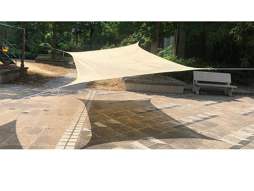 Cross-Border 2x2m Waterproof Sunshade Sail Set - Square UV Protection Awning Canopy