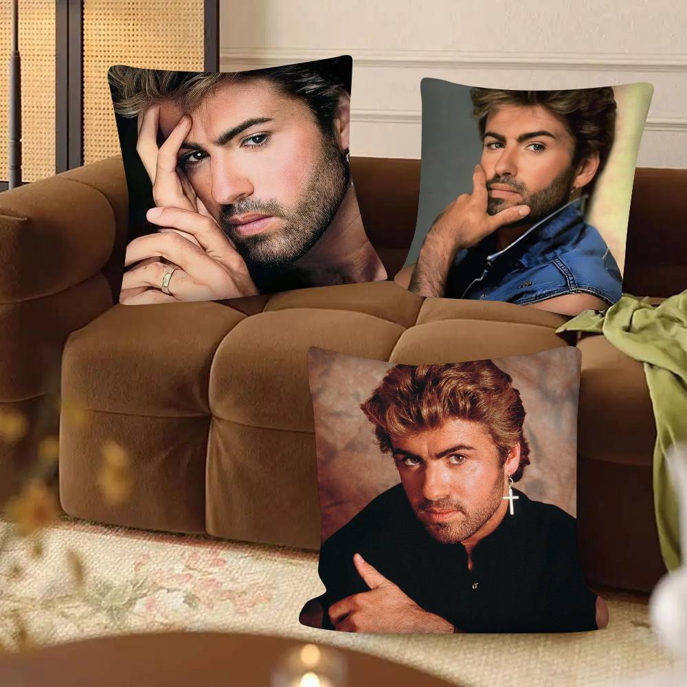 1Pc G-George Michael Pillow Case Fashion Square Pillowcase Bedroom Sofa Room Ins Decoration Leisure
