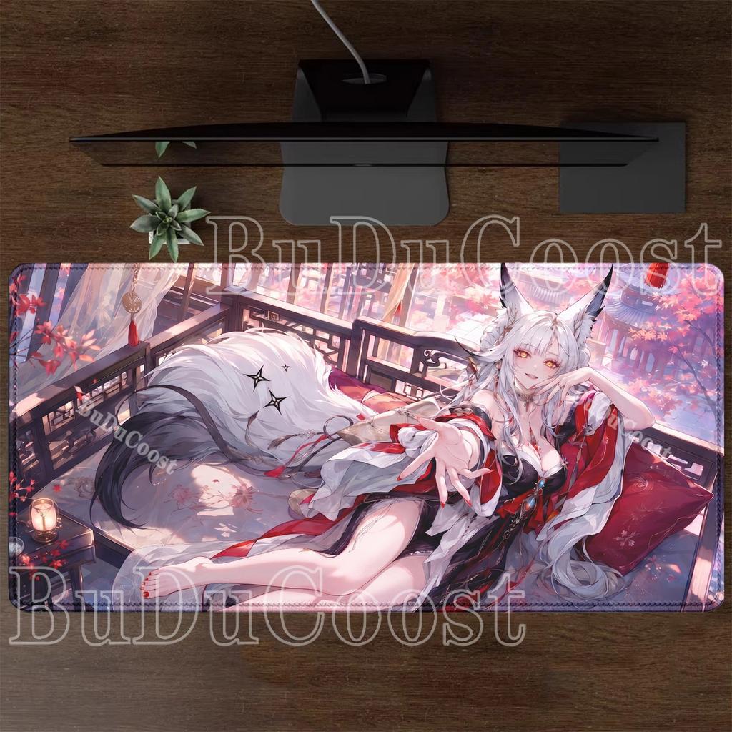 Mousepad New Hsin Wuthering Waves E-Sports XXL PC Gaming Large Non-Slip Base Stitched Edge Keyboard Laptop HD Printing Desk Mat