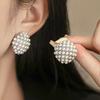 French Light Luxury Versatile Elegant Pearl Stud Earrings Women'S Fashion Temperament High Sense Geometric Earrings