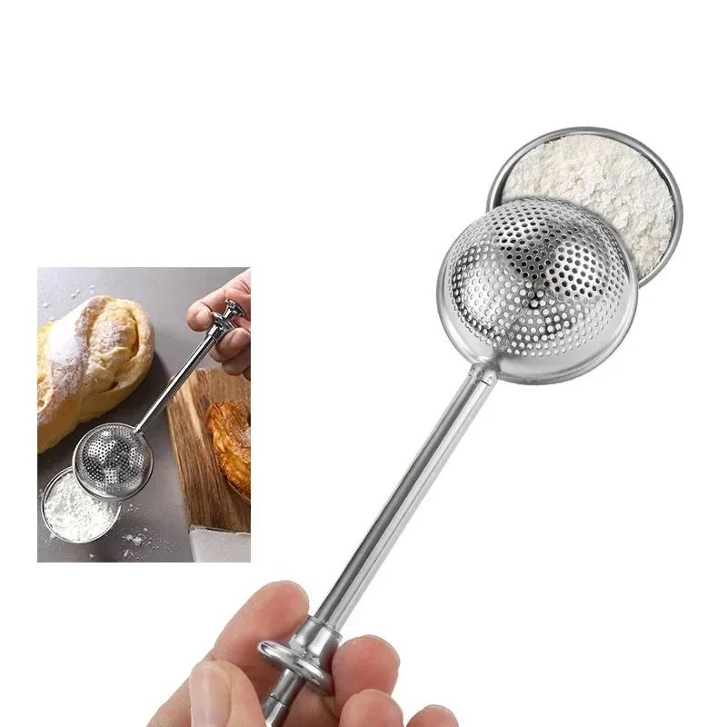 304 Stainless Steel Matcha Powder Spice Sieve Frosting Icing Sugar Filter Baking Tools Powder Spreader Gadgets for Kitchen Tools