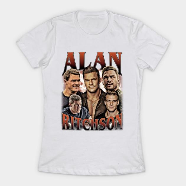Alan Ritchson Vintage Unisex Tričko 100% Bavlna Unisex Kulatý Výstřih Krátký Rukáv Nadměrná Velikost Y2k Populární Móda Streetwear Fanoušci Dárky