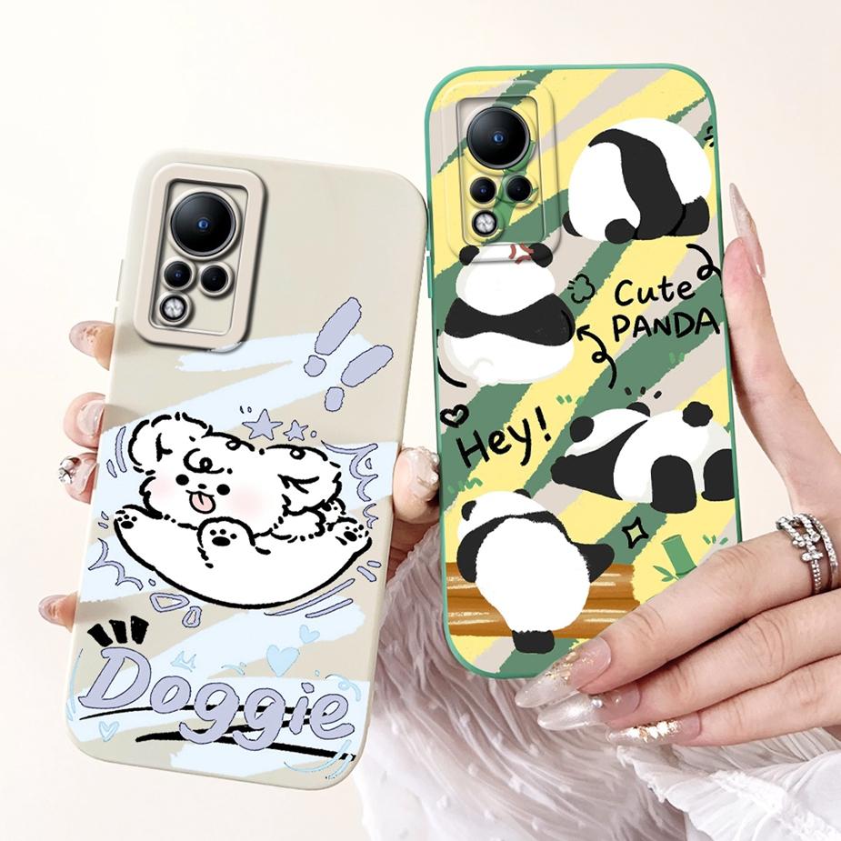 For Infinix Note 11 Case Cute Panda Cartoon Cover Shockproof Soft TPU Phone Case For Infinix Note 11s Note11 Pro X697 X698 Shell