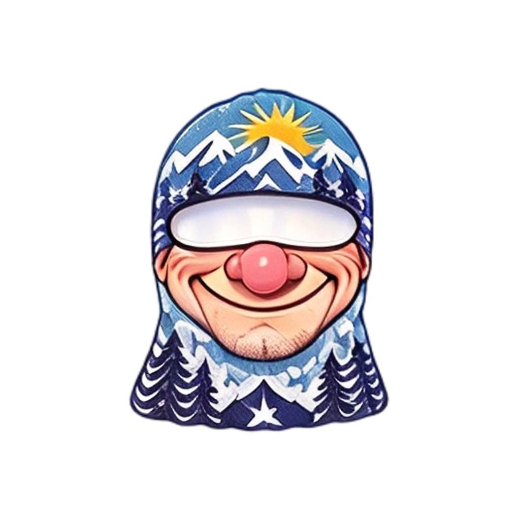 Funny Realistic Old Man Print Ski, 3D Full Face Winter Hat for Cold, Sunglasses Not Included