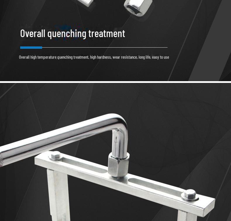 Adjustable Universal Fuel Pump Cap Wrench with Right Angle and Claw Design
