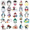 50 Waterproof Penguin Graffiti Stickers for DIY Skateboards, Phone Cases, and Suitcases