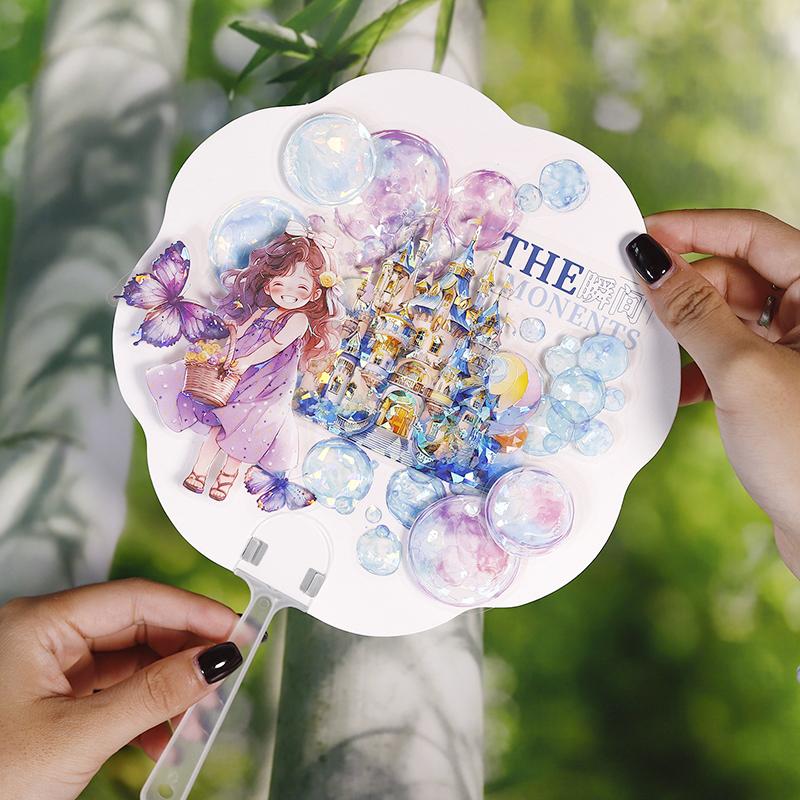 10 pcs Kawaii Stationery Colorful Bubble Themed Sticker for Scrapbooking Supplies Journal Materials Collage Decorative Stickers