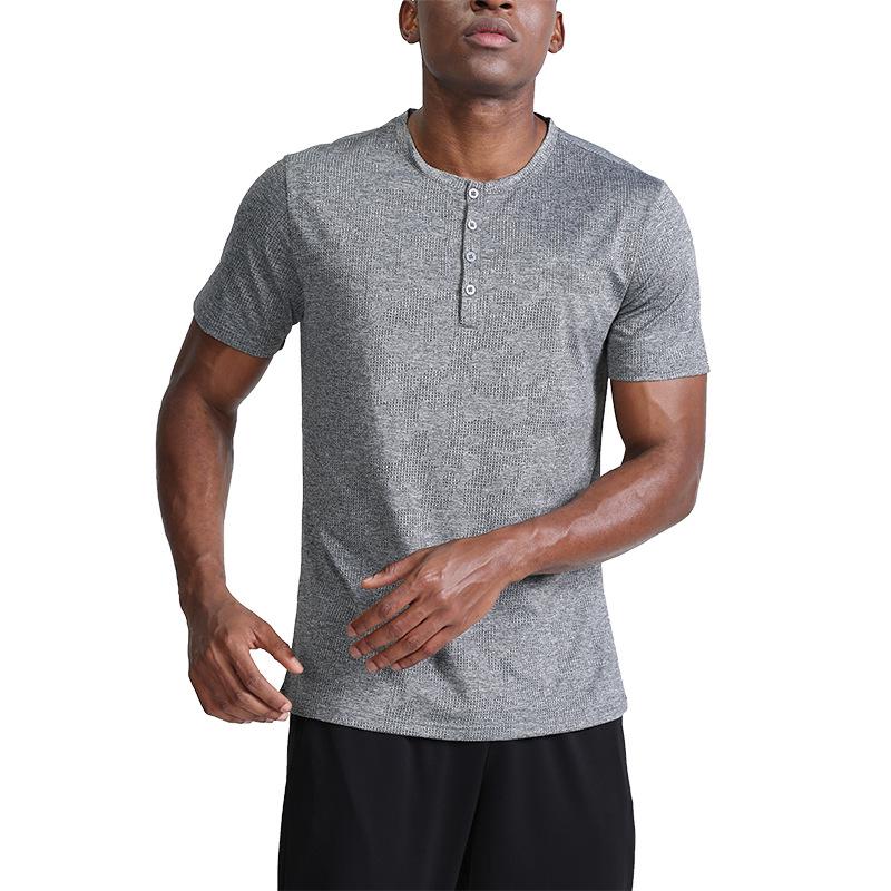 Men’s Quick-Dry Short Sleeve Sports T-shirt for Spring/Summer – Loose Fit for Outdoor Fitness and Casual Wear
