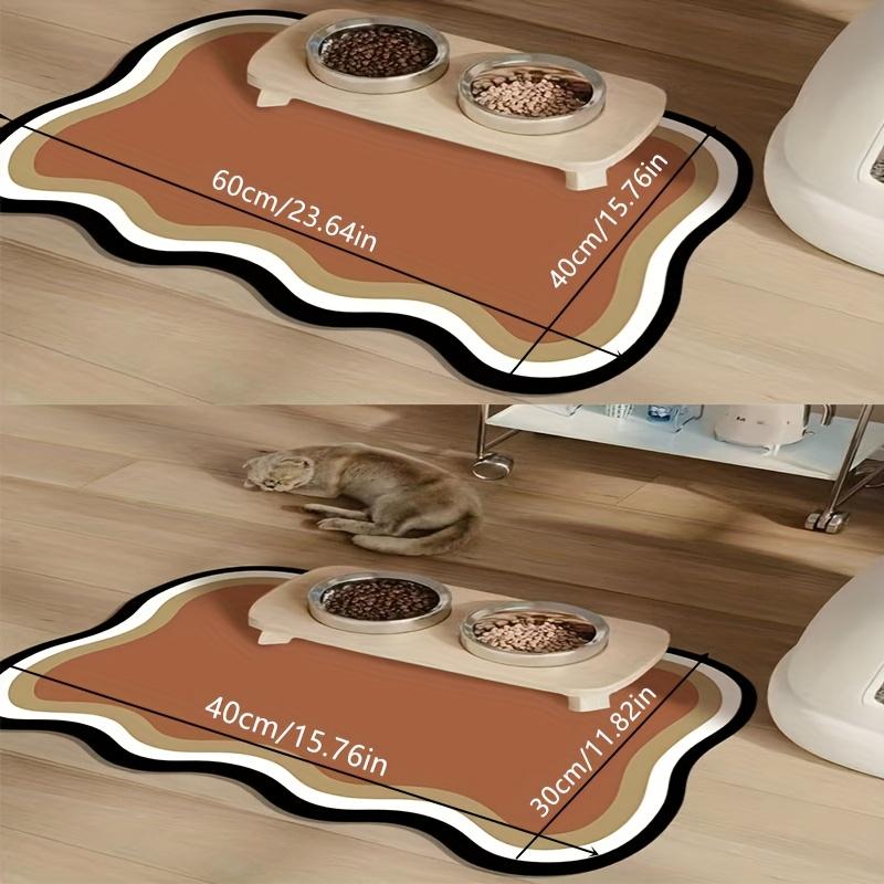 Katzenfuttermatte - Rutschfest Wasserdicht Waschbar Haustierfuttertablett, Langlebiges Auslaufsicheres Design für Katzen & Kleine bis Mittelgroße Hunde, Leicht zu Reinigende Haustier-Essmatte