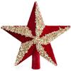 14.5/20cm Flitrová Hvězda Špička na Vánoční Stromek Vánoční Dekorace DIY Sváteční Párty Domácí Dekorace Zlatá Stříbrná Červená