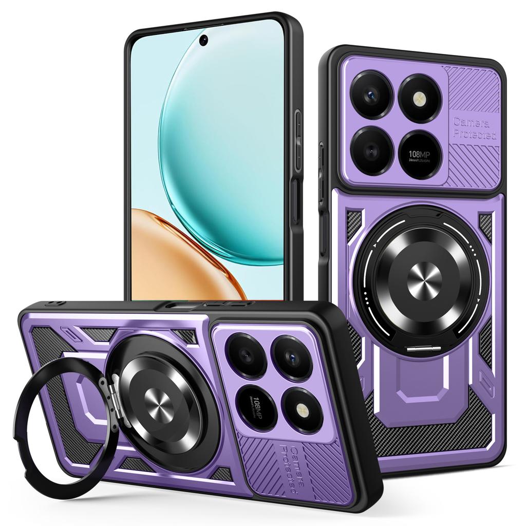 Magnetic Case For Honor 400 Smart 5G / 400 Smart 4G / X7d 4G / X7d 5G Rotating Kickstand TPU + PC Phone Cover