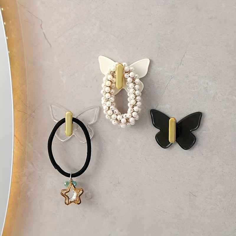 2pcs Butterfly Hooks Are Powerful,Waterproof,Can Be Used in Kitchens,Bathrooms Without Leaving Marks or Needing To Drill Holes