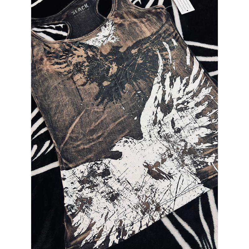 

Темно-серый выстиранный приталенный жилет Each piece is not the same washed pattern D1-2 L