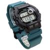 Casio Sport Gear Digital Men's Watch WS-1400H-3AV Black X Blue Green
