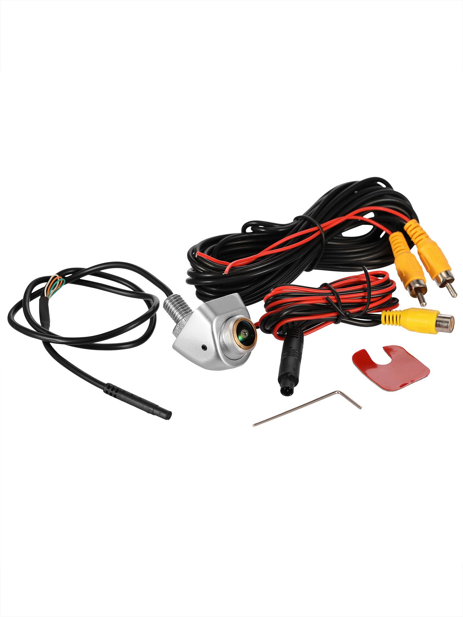 

Silver car rearview camera, 170°, fisheye gold finish.