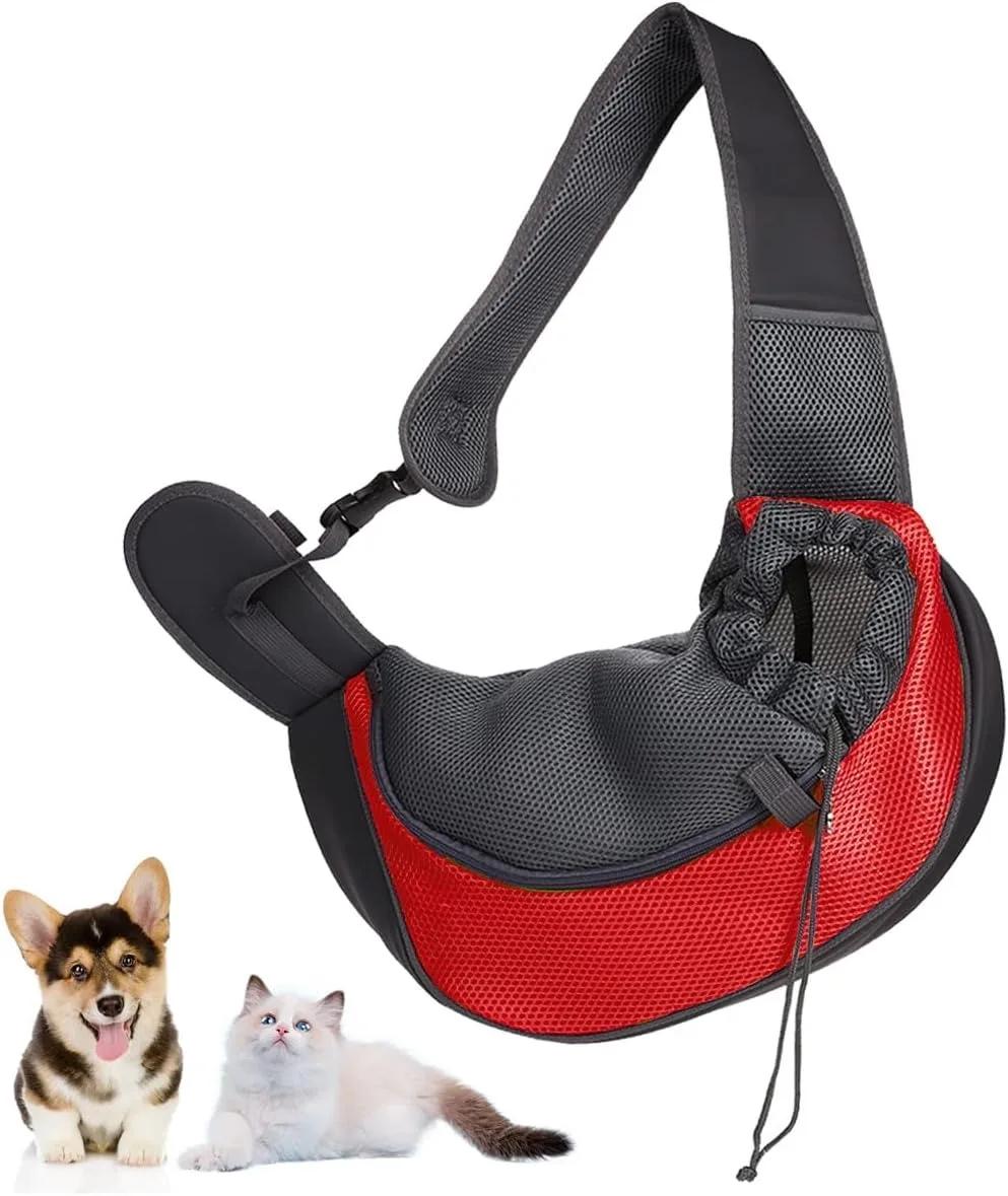 

Переноска для щенков, уличная дорожная сумка для собак, сетчатая сумка-тоут из оксфордской ткани, удобная сумка-тоут для маленькой собаки