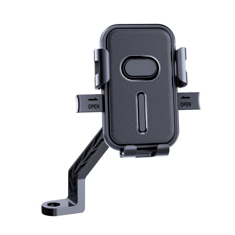 Motorcycle Rearview Mirror Phone Holder - Shockproof Anti-Shake Handlebar Mount for Navigation