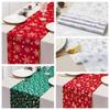 Table Runner Polyester Christmas Tablecloth Home Supplies Navidad Table Flag Snowflake Printed Table Cover Kitchen Use